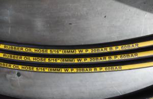 SAE 100 <span class=keywords><strong>R5</strong></span> 1/4 inci DN6 selang karet kepang baja satu lapis dengan sarung katun atau serat untuk <span class=keywords><strong>Gas</strong></span> alami cair - Product Image 5