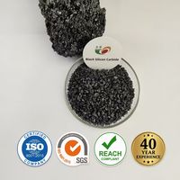 Carbure de silicium noir d'usine FEPA F à grain grossier F10 F12 F16 F20 F24, SiC noir Carborundum pour le polissage de matières premières réfractaires