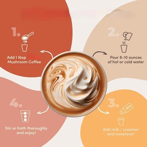Café aux champignons biologiques à marque privée OEM/ODM avec Ashwagandha et Crinière de lion, complément énergétique pour améliorer l'immunité - Product Image 4