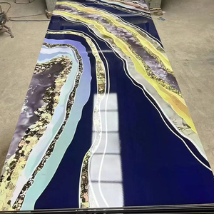 Modern <strong>3D</strong> <strong>Printing</strong> PVC Marble Sheet with UV Coating Waterproof Fireproof for Hotel Interior Decoration <strong>Background</strong> Wall Panel - Product Image 3