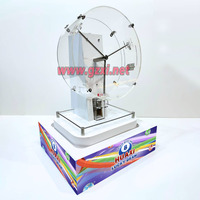 Machine à Bingo Électronique Mini HUAXI - Tambour de Loterie Automatique en Acrylique pour 50 Boules, Idéal pour Jeu de Keno de Bureau et Tirage de Loterie de Fête