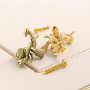Kleine Scorpion Messing Tür knauf Schlafzimmer Kleider schrank Studie Schublade Messing Knopf - Product Image 1