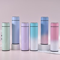 Bouteilles d'eau intelligentes personnalisées avec logo, 500 ml, avec affichage numérique de la température sur le couvercle, thermos