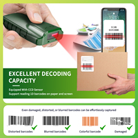Lecteur de codes-barres 1D Bluetooth NETUM avec clip dorsal, compatible avec tablettes iOS, Android, Windows, MacOS pour l'inventaire d'entrepôt et les systèmes de point de vente (1D - E740)