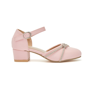 Moda bambini principessa rossa festa nuziale piccola damigella d'onore fiore ragazze scarpe per bambini tacchi alti ragazze scarpe eleganti - Product Image 6