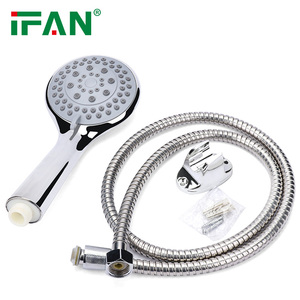 Accesorios <span class=keywords><strong>de</strong></span> Baño IFAN, Cabezal <span class=keywords><strong>de</strong></span> Ducha <span class=keywords><strong>de</strong></span> Plástico <span class=keywords><strong>de</strong></span> Alta Presión con 3 Modos, Ahorro <span class=keywords><strong>de</strong></span> Agua, con Manguera <span class=keywords><strong>de</strong></span> Acero Inoxidable - Product Image 1