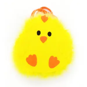 China Factory Customized Easter Basket Yellow Chicks Felt Animal Bags Applique Feather Easter Candy Bags