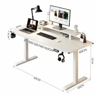 Bureau d'ordinateur électrique réglable en hauteur, table d'étude en métal pour étudiant, chambre à coucher, chevet, écriture, maison de location