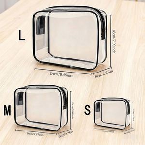 Sac de rangement pour maquillage en PVC transparent avec fermeture éclair, motif de chat mignon, idéal pour les amoureux des chats et les passionnés de maquillage - Product Image 6