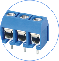 Bloc de bornes à vis Factory 301, pas de 5,0 mm, 2P 3P 4P, connecteur de fil PCB KF301, bloc de bornes électriques avec broches en laiton