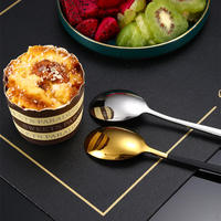 Ensemble de couverts coréens portables en acier inoxydable avec manche coloré, baguettes, cuillère, fourchette, et étui de rangement doré