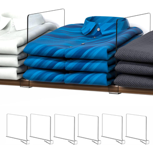 4 Uds armario de acrílico transparente uso doméstico armario de acrílico estante librería divisor deflector - Product Image 1