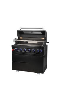 JoyBlake FB-MI61-3 Barbecue <span class=keywords><strong>a</strong></span> <span class=keywords><strong>Gas</strong></span> Moderno <span class=keywords><strong>da</strong></span> Esterno Autoportante Nero in Acciaio Inox 304 con 7 Bruciatori, Fiamma Senza Fumo e Manopola di Sicurezza Alta - Product Image 2