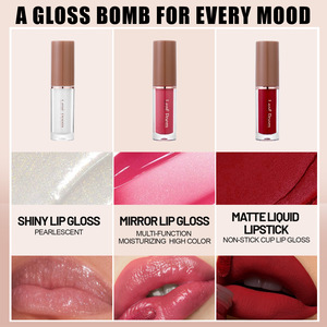 12-Color Lip Gloss Set Pearlescent Fine Flash Waterproof Non-Stick Cup Matte <b>Lipstick</b> Mirror Water Gloss Lip Glaze - Product Image 4