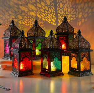 Farol de Hierro Estilo Marroquí DAMAI, con Diseño de Castillo Grabado, Multicolor Opcional, para Decoración del Hogar - Product Image 3