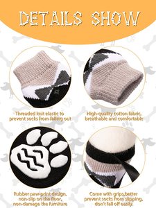 कस्टम लोगो विरोधी पर्ची पालतू मोजे कुत्ते को छोटे नस्ल कुत्तों के लिए पालतू पाव संरक्षक कर्षण नियंत्रण नियंत्रण - Product Image 5