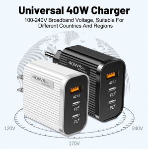 Nuevo Cargador de Celular USB+2PD Tipo-C, Multi-Puerto, Especificaciones para EE. UU. y Europa, Cabezal de Carga de Viaje, Venta al Por Mayor - Product Image 5