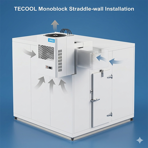 Unité de condensation R404A haute température 1-3HP pour centre de logistique <span class=keywords><strong>et</strong></span> de distribution médicale en région climatique chaude, <span class=keywords><strong>chambre</strong></span> <span class=keywords><strong>froide</strong></span> - Product Image 1