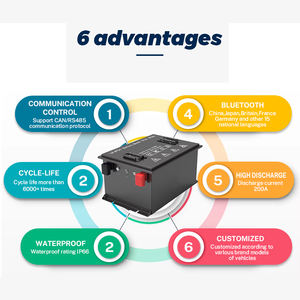 Batería LiFePO4 Personalizada <span class=keywords><strong>de</strong></span> 51.2V 105AH con 6000 Ciclos, Pantalla <span class=keywords><strong>de</strong></span> Energía e Inversor para Campos <span class=keywords><strong>de</strong></span> Golf y Vehículos Eléctricos Pequeños - Product Image 4