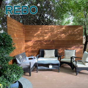 Revêtement mural en bambou moderne REBO MW04C1, imperméable, écologique, ignifuge, huilé <span class=keywords><strong>Woca</strong></span>, surface plane, pour extérieur - Product Image 1