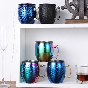 Achetez en gros une tasse en marteau personnalisée tasse <span class=keywords><strong>de</strong></span> mule <span class=keywords><strong>de</strong></span> Moscou avec un placage lisse pour le vin <span class=keywords><strong>de</strong></span> Mojito <span class=keywords><strong>de</strong></span> <span class=keywords><strong>bière</strong></span> <span class=keywords><strong>de</strong></span> café, couleur arc-en-ciel - Product Image 3