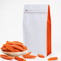 Sac d'emballage durable en gros pour fruits secs et café, en stock, avec fond plat octogonal et valve de fermeture éclair
