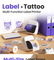 Printer Thermal Stiker Nirkabel Mini Saku BT Tanpa Tinta Genggam Baterai 1500mAh 203dpi untuk Struk Foto Label Memo Catatan Tersedia
