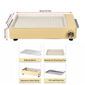 Plancha Eléctrica Portátil de 1800W, Tendencia 2026, con Revestimiento Antiadherente PTFE, Sin Humo, Placa Desmontable de Alta Calidad para Cocinar en Casa - Product Image 5