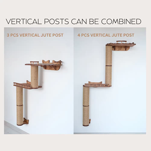 Pet mobilya kedi rafları duvar mobilya el Sisal halat <span class=keywords><strong>Scratcher</strong></span> kedi kulesi ahşap kişiselleştirilmiş kedi Scratchers satılık - Product Image 6