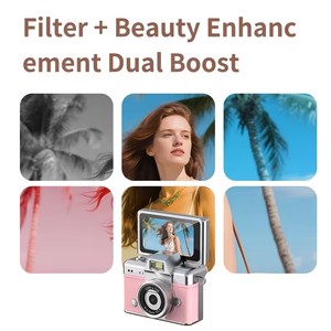 Nuova Fotocamera Digitale Portatile <span class=keywords><strong>Vintage</strong></span> Compatta per Bambini e Studenti, Mini Fotocamera Digitale Retrò con Schermo Flip e Portachiavi - Product Image 5