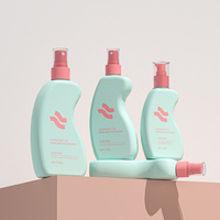 Bouteilles vides en PEHD pour cosmétiques, soins de la peau, shampoing, tonique visage, sérum, avec pompe pulvérisatrice, 100ml, 150ml, 250ml, logo personnalisé