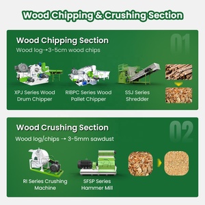 RICHI Ligne de production complète de granulés de biomasse de haute qualité <span class=keywords><strong>ATEX</strong></span> CE 5-10 TPH, machine de fabrication de granulés de bois entièrement automatique - Product Image 3