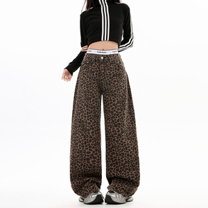 <span class=keywords><strong>Jean</strong></span> pour <span class=keywords><strong>femme</strong></span> en denim délavé <span class=keywords><strong>bleu</strong></span> <span class=keywords><strong>foncé</strong></span>, coupe droite ample à jambe <span class=keywords><strong>large</strong></span>, style rétro, nouvelle collection automne, qualité supérieure, vente en gros - Product Image 4