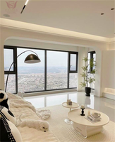 Ventana Abatible Horizontal de Estilo Americano, Diseño para el Hogar, Aislamiento Térmico, Aleación de Aluminio, Doble Vidrio Templado, Insonorizada