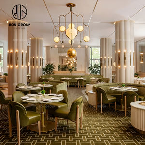 Juego <span class=keywords><strong>de</strong></span> <span class=keywords><strong>Mesa</strong></span> y Sillas <span class=keywords><strong>de</strong></span> Lujo <span class=keywords><strong>de</strong></span> Alta Gama, Personalizado, Redondo, <span class=keywords><strong>de</strong></span> Mármol Curvado, con Terciopelo, <span class=keywords><strong>para</strong></span> Hotel, Cafetería, Restaurante, Muebles <span class=keywords><strong>de</strong></span> Asientos <span class=keywords><strong>de</strong></span> Sofá - Product Image 5