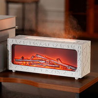 2025 nouveautés Simulation cheminée 3D flamme aromathérapie humidificateurs télécommande bureau USB diffuseur d'huiles essentielles maison
