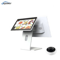 Nouveau terminal de point de vente Android 11 Jepower ACHC21 15,6 pouces pour supermarché, double écran, caisse enregistreuse tout-en-un, mémoire 2+16 Go, efficace