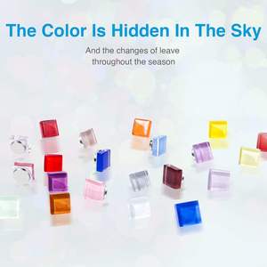 แม่เหล็กติดตู้เย็น24สีแบบโมเสกแม่เหล็กติดตู้เย็นสีสันสดใสสำหรับตกแต่งห้องครัว - Product Image 5