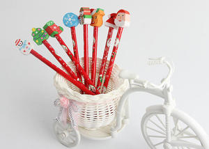Lápiz de Madera Creativo con Diseño de Dibujos Animados y Mini Borrador de Animales, Regalo Escolar, Regalo de Navidad para Niños, Lápices Estándar - Product Image 2