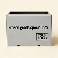 Boîte d'expédition robuste et écologique à faible MOQ pour le stockage de marchandises lourdes, boîte de transport pour aliments congelés, carton d'expédition épais et solide pour les aliments