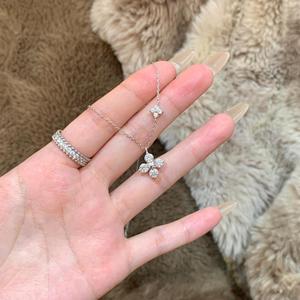 Collar de Plata de Ley S925 con Anillos Entrelazados de Doble Capa, Diseño de Nicho, Estilo Religioso, Sensación de Lujo Ligero y Alta Gama - Product Image 4