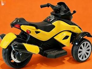 Motocicleta Eléctrica Infantil de Playa, Juguete de Plástico de 3 Ruedas, Diseño de Motocross, Luces Musicales, Control Remoto, Autoconducción - Product Image 4