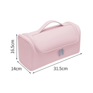 Vente en gros de pochette de protection étanche à la poussière de grande capacité en cuir PU avec fermeture à glissière sac de rangement portable pour sèche-<span class=keywords><strong>cheveux</strong></span> - Product Image 5