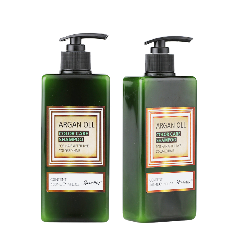 Gouallty OEM лучший натуральный органический шампунь для волос 400 мл марокканское аргановое масло Шампунь Для Волос