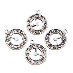 Encantos reloj de muerte 22x18mm colgantes de Color plata tibetana joyería antigua fabricación DIY artesanía hecha a mano - Product Image 1