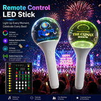 Longstargift Solution professionnelle pour événements, bâton lumineux LED avec logo personnalisé, télécommande, pour festivals de musique, éclairage de foule