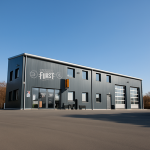 Nhà xưởng thương mại kết cấu thép khung sắt đỏ lắp ghép sẵn bằng kim loại tấm PBR kiểu đứng nhà để xe kho xưởng - Product Image 1