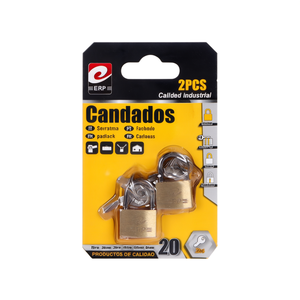 Erpsl <b>Padlock</b> 20mm Short Shackle Copper Lock 2Pcs Industrial Quality For Cabinet Door Storage - Product Image 2