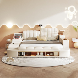 Lit multifonctionnel de luxe intelligent rembourré, mobilier de chambre à coucher, lits intelligents GRW-ZNC4709, lits rembourrés, lits S - Product Image 2