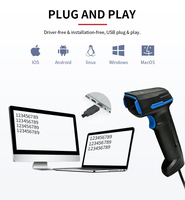 Escáner de Códigos de Barras 1D/2D HC-881 y Lector de Códigos QR con Cable, Apto para Logística, Almacenamiento y Gestión de Inventario